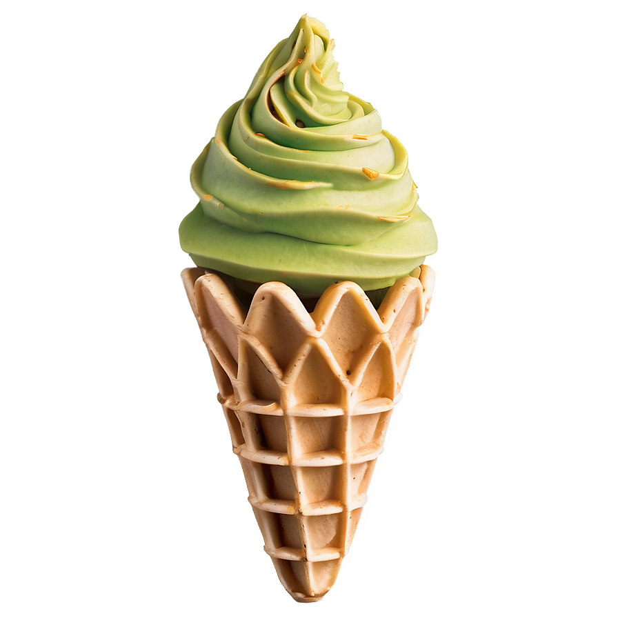 Pistachio Waffle Cone Png 06282024 PNG image