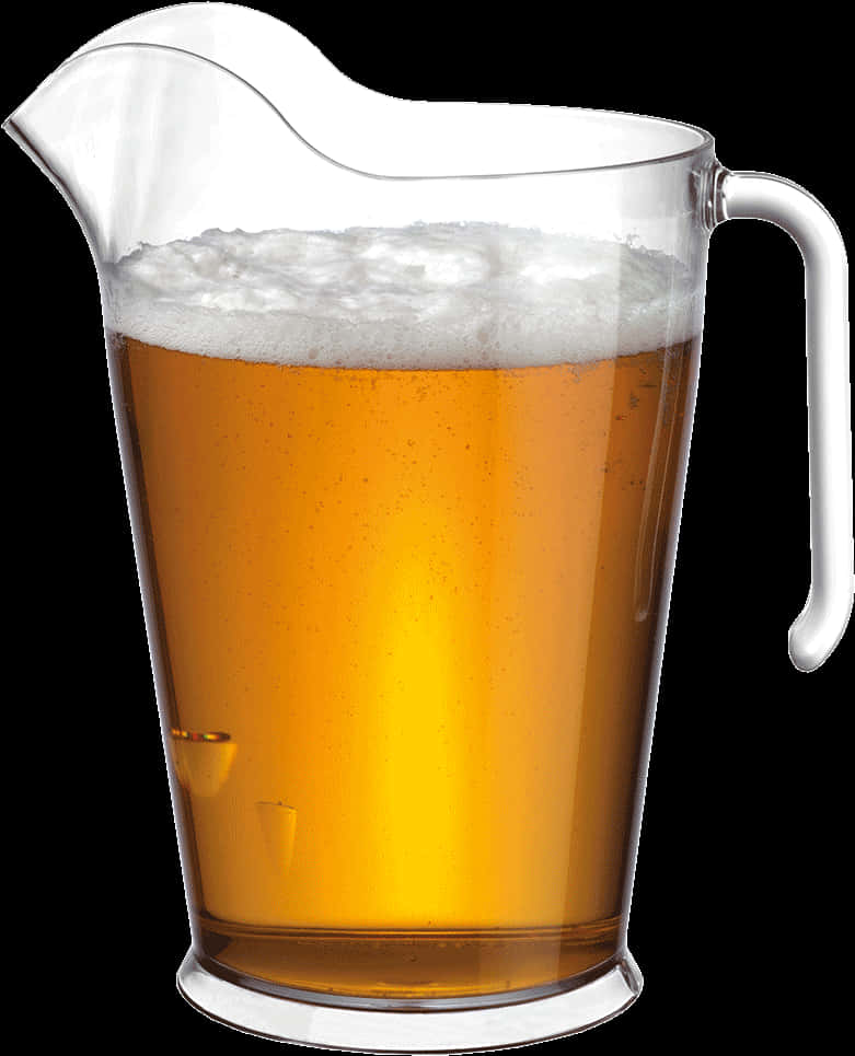 Pitcherof Beer Foamy Head PNG image