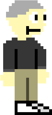 Pixel Art Businessman PNG image