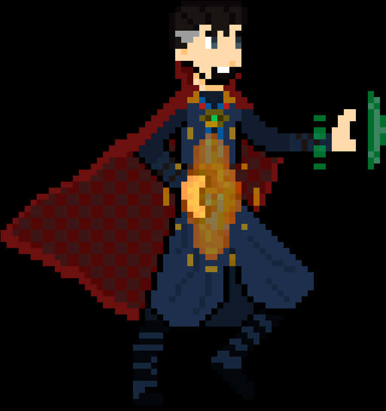 Pixel Art Doctor Strange PNG image