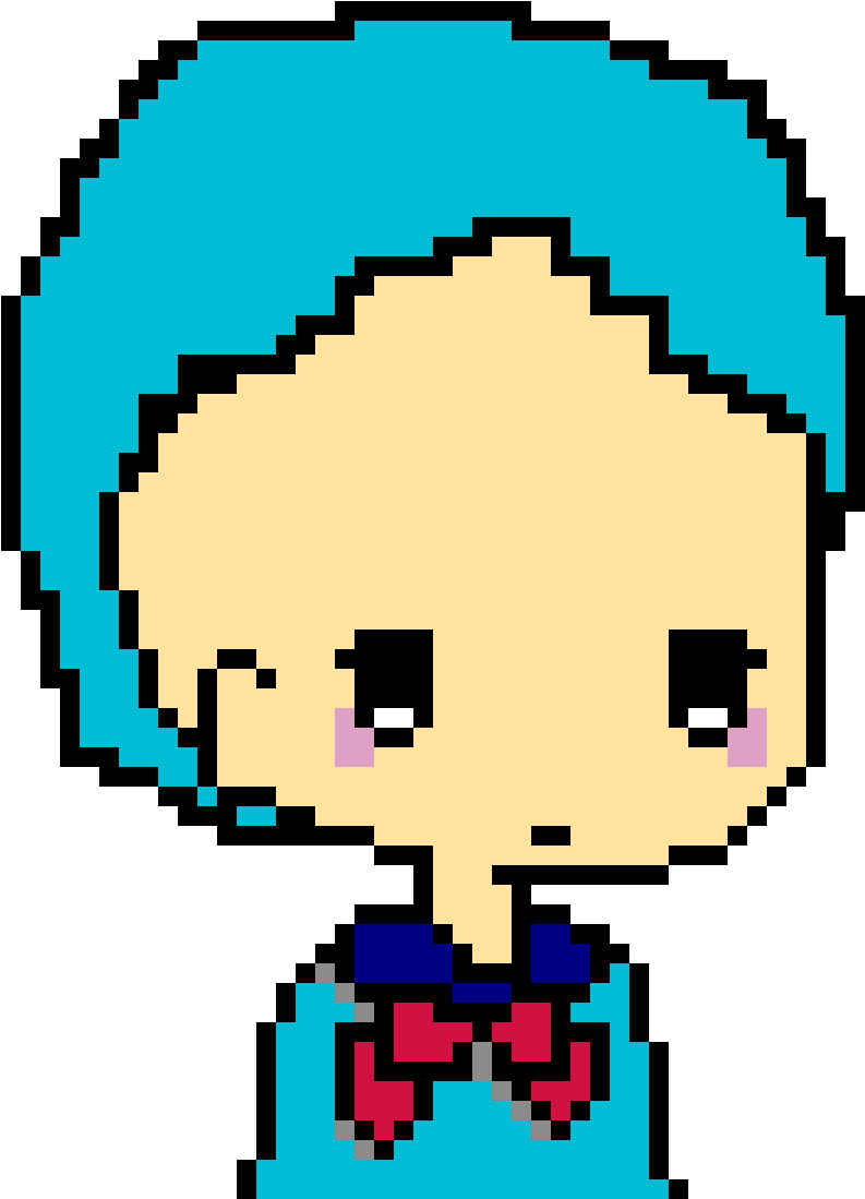 Pixel Art Emo Character PNG image