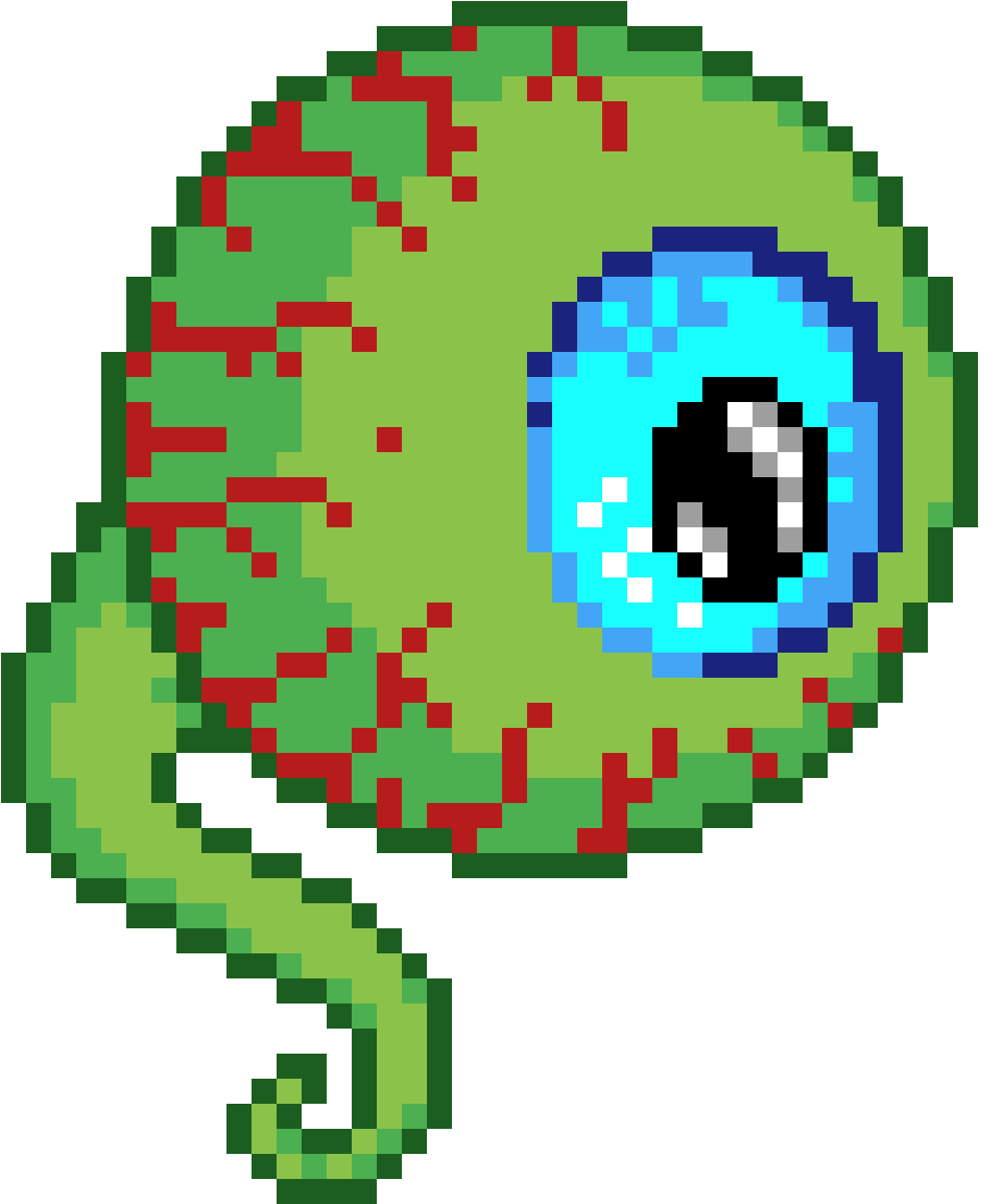 Pixel_ Art_ Eye_with_ Tentacle PNG image