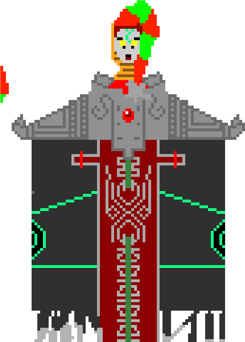 Pixel Art Knight Farewell PNG image