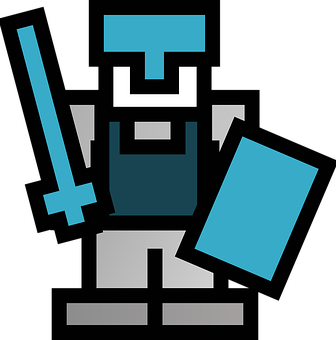 Pixel Art Knight Icon PNG image