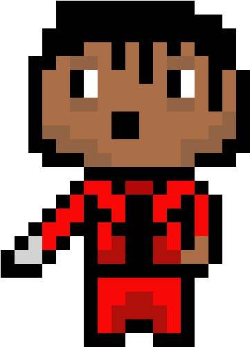 Pixel Art Michael Jackson Thriller Outfit PNG image