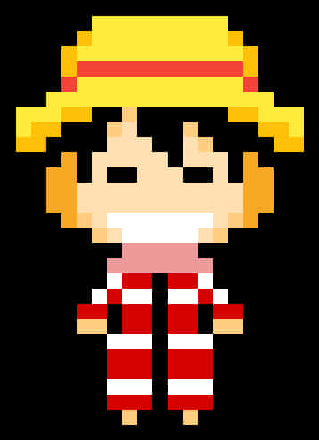 Pixel Art One Piece Character PNG image
