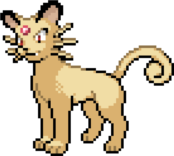 Pixel Art Persian Cat PNG image