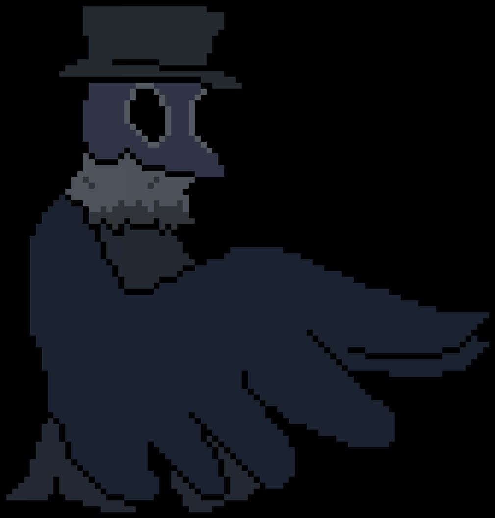 Pixel Art Plague Doctor PNG image