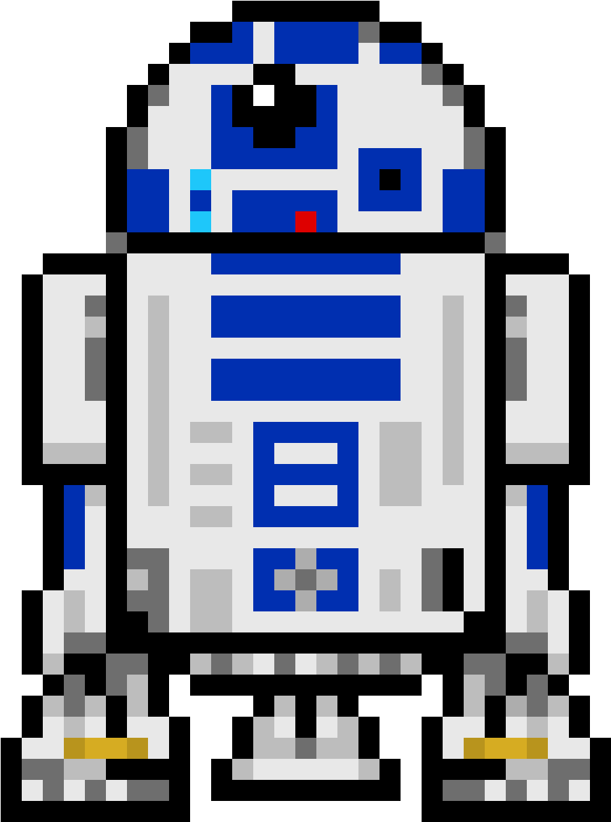 Pixel Art R2 D2 Star Wars PNG image