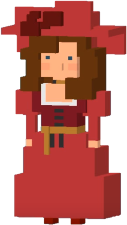 Pixel Art Redhead Pirate PNG image