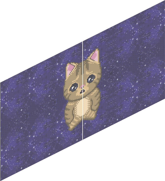 Pixel Art Space Kitten PNG image