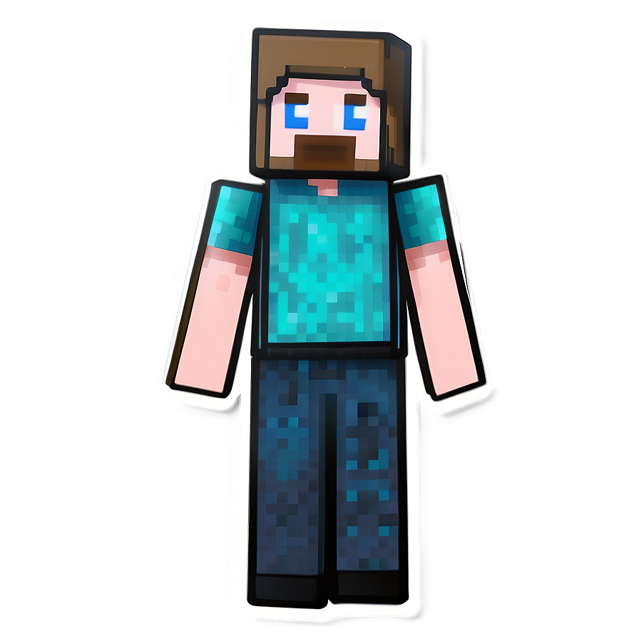 Pixel Art Steve Minecraft Png Ksk2 PNG image