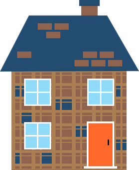 Pixel Art Style House PNG image