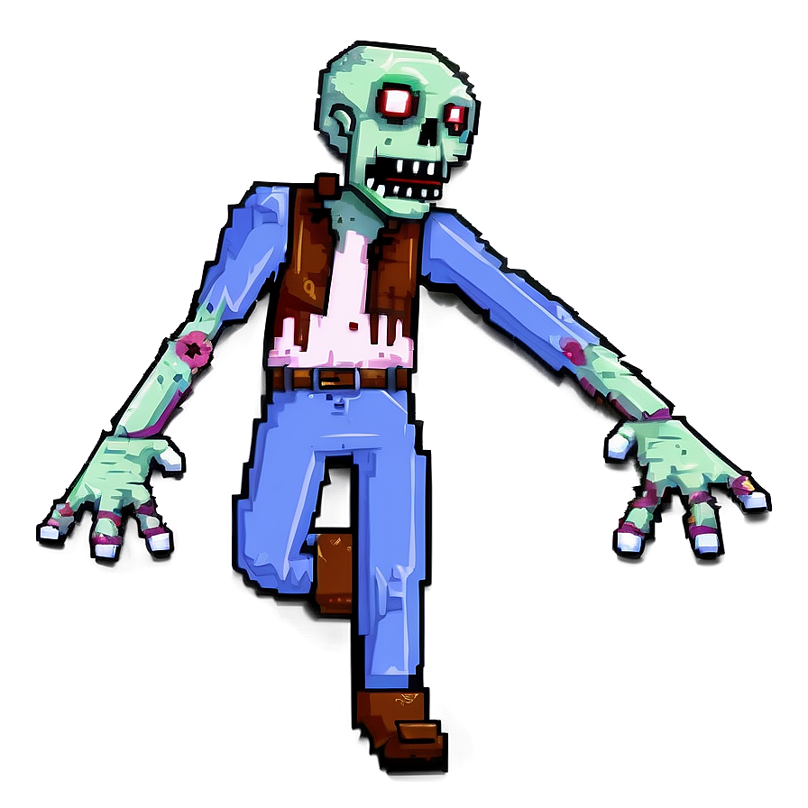 Pixel Art Zombie Png 24 PNG image