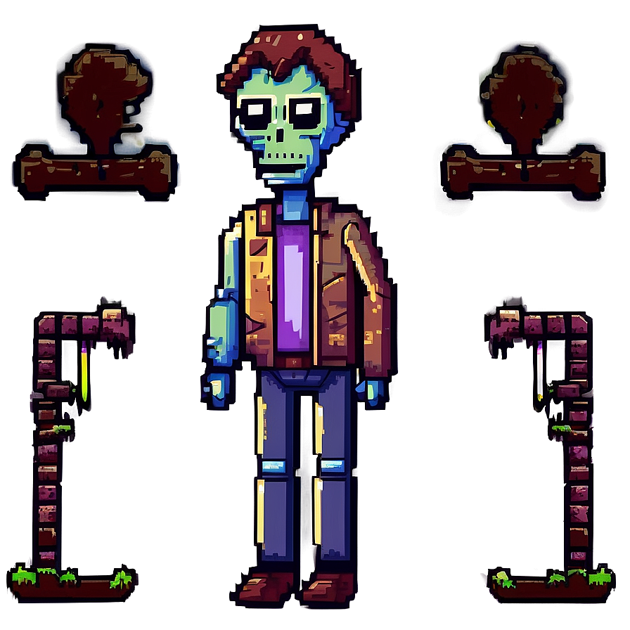 Pixel Art Zombie Png Sls7 PNG image