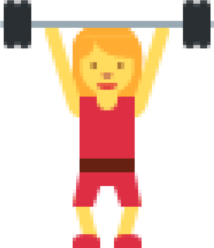 Pixel Athlete Overhead Lift PNG image