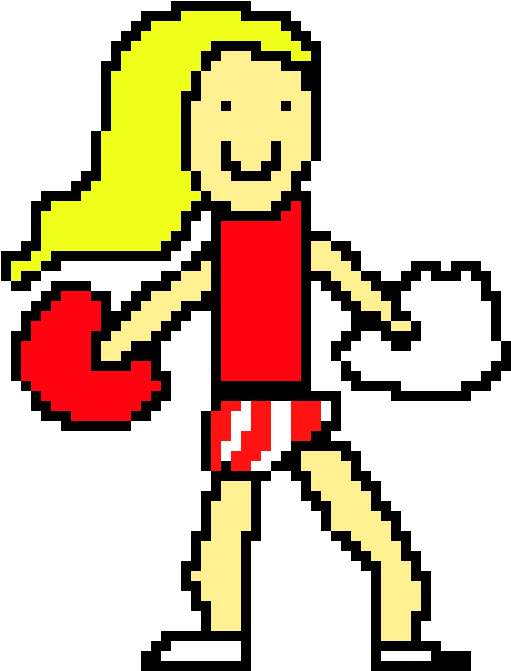 Pixel Cheerleader Pose PNG image