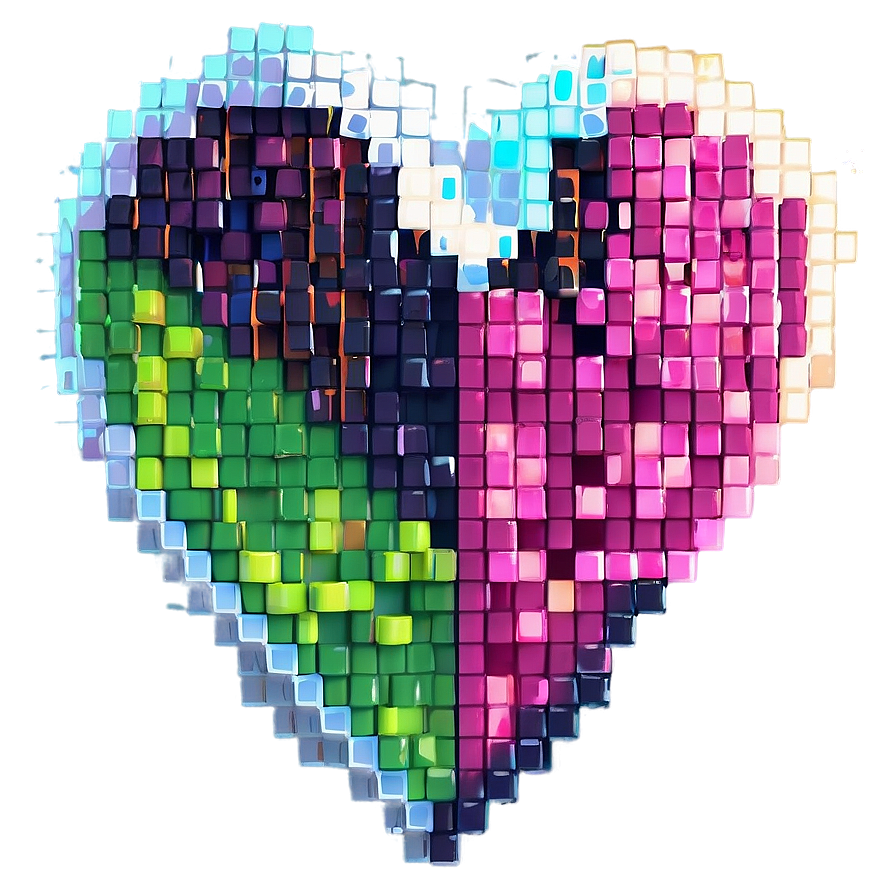 Pixel Heart Game Art Png 06202024 PNG image