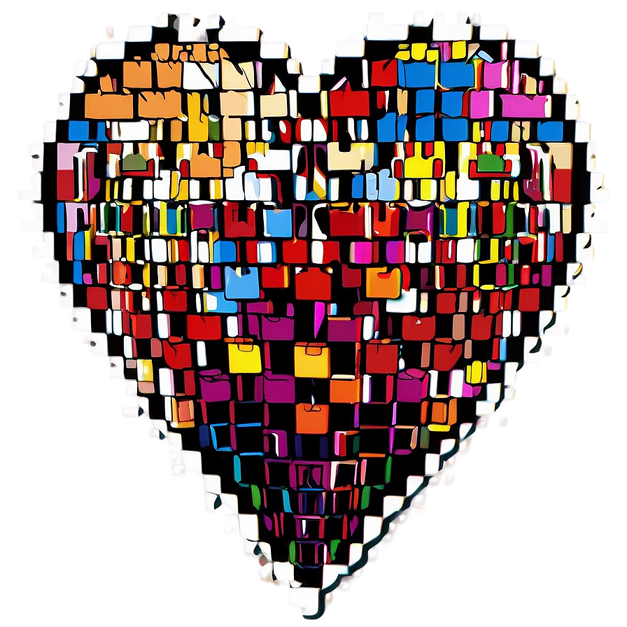 Pixel Heart Vector Png 06132024 PNG image