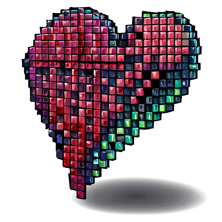 Pixel Heart Vector Png Kas PNG image