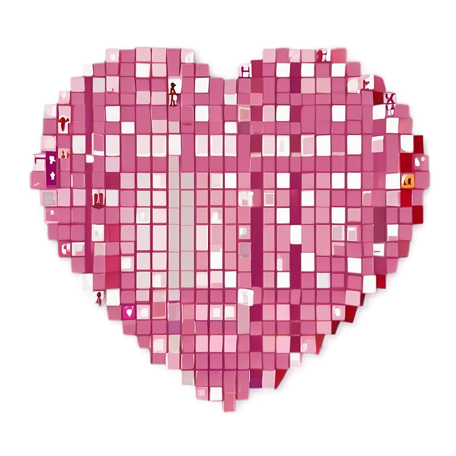 Pixel Pink Heart Png 27 PNG image