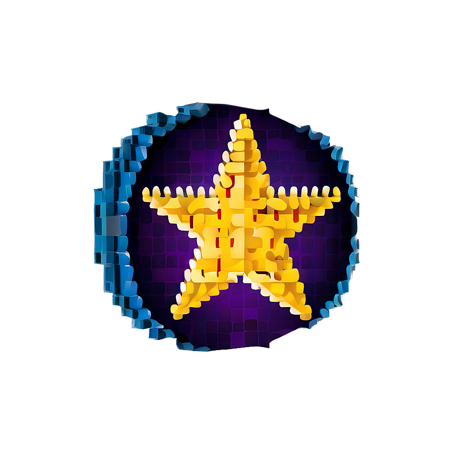 Pixel Rounded Star Png 78 PNG image