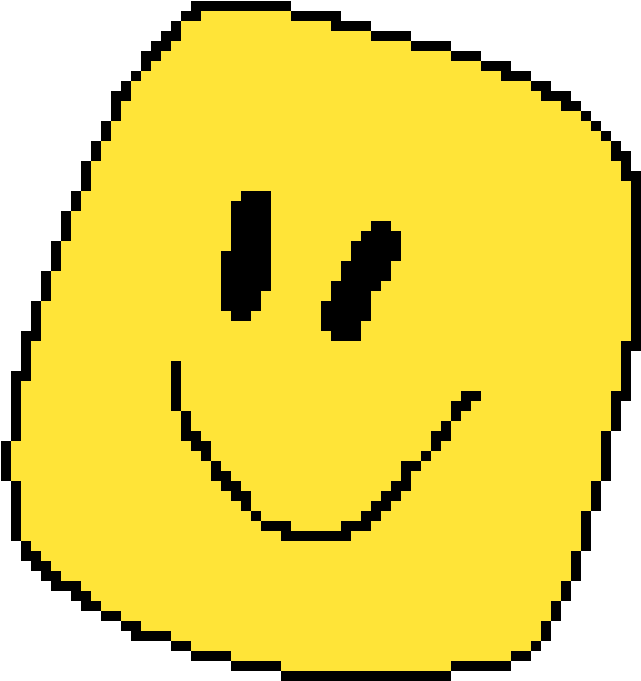 Pixel Smiley Face Graphic PNG image