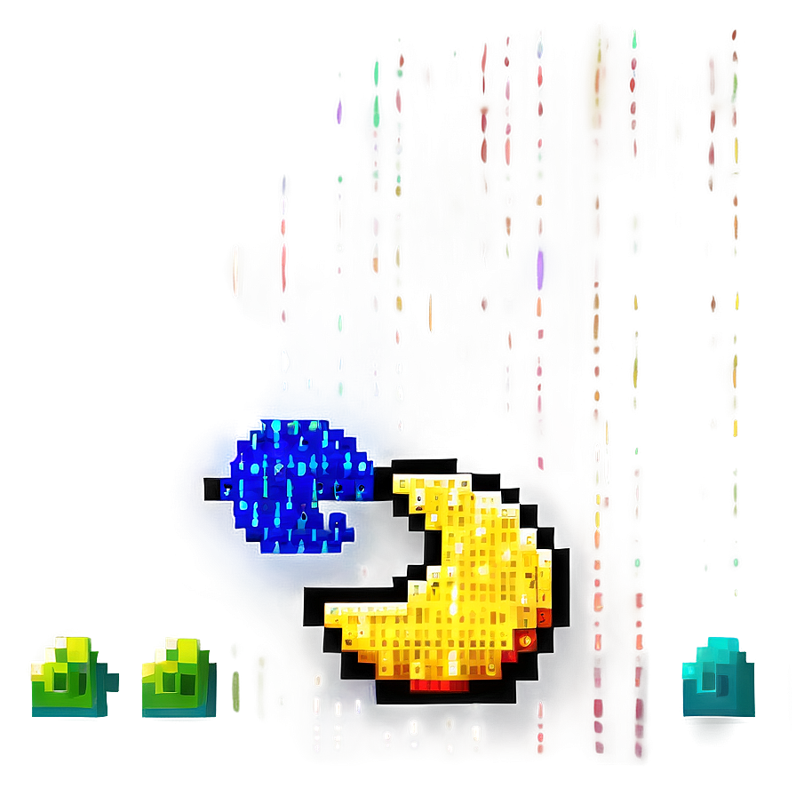 Pixelated 8-bit Pac-man Png 06242024 PNG image