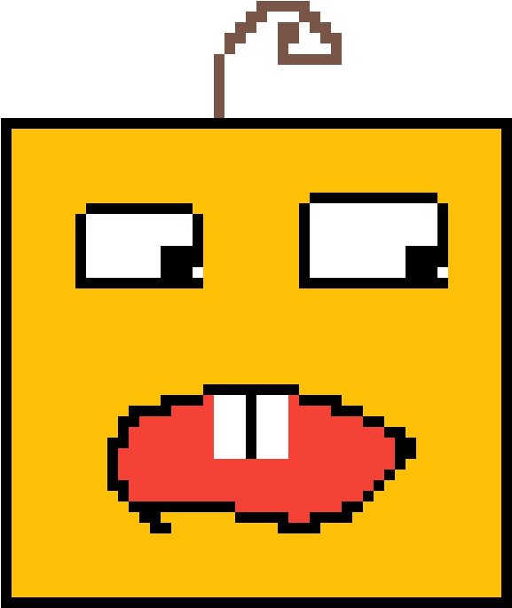 Pixelated Annoyed Face PNG image