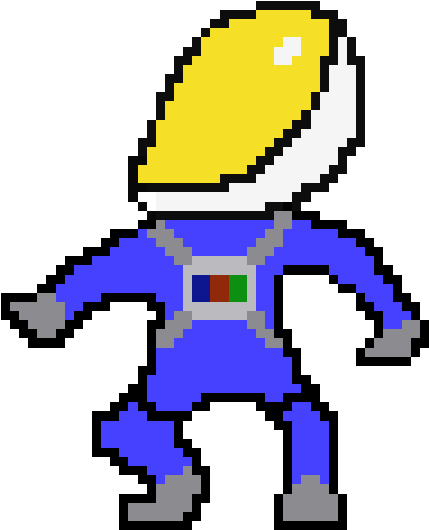 Pixelated Astronaut Artwork PNG image