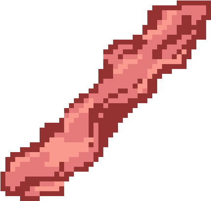 Pixelated Bacon Strip PNG image