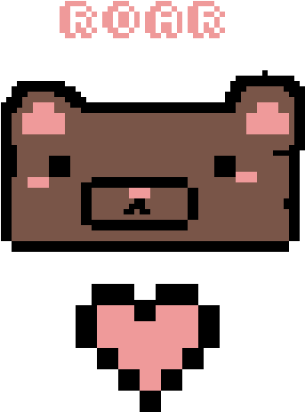 Pixelated_ Bear_and_ Heart PNG image
