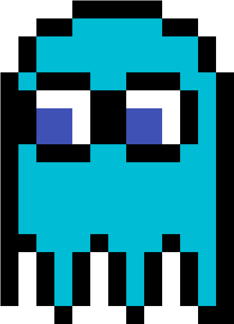 Pixelated Blue Creature Art PNG image