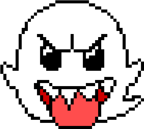 Pixelated Boo Artwork PNG image