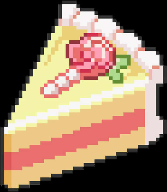 Pixelated Cake Slice PNG image