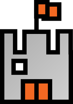 Pixelated_ Castle_ Icon PNG image