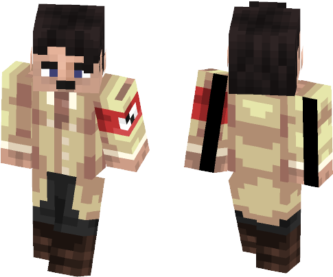 Pixelated Character Model Minecraft PNG image