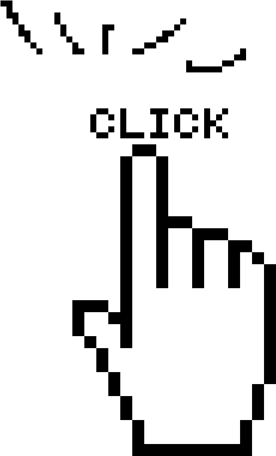 Pixelated Click Icon PNG image