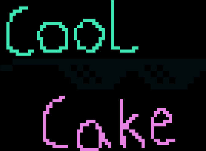 Pixelated Cool Cakewith M L G Glasses PNG image