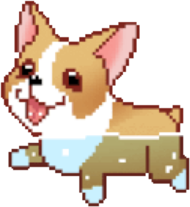 Pixelated Corgi Smile.png PNG image