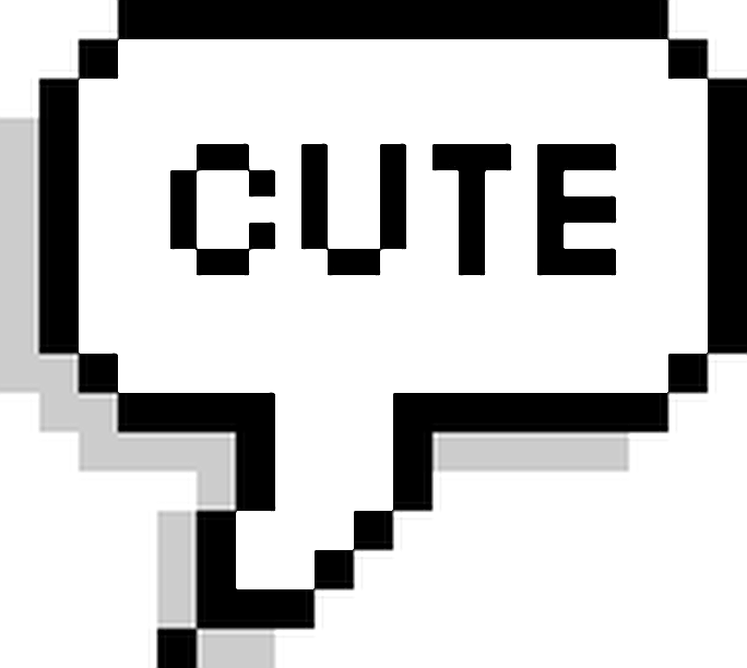 Pixelated Cute Speech Bubble PNG image