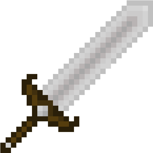 Pixelated Diamond Sword PNG image