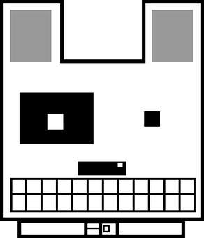 Pixelated Dog Face Artwork PNG image