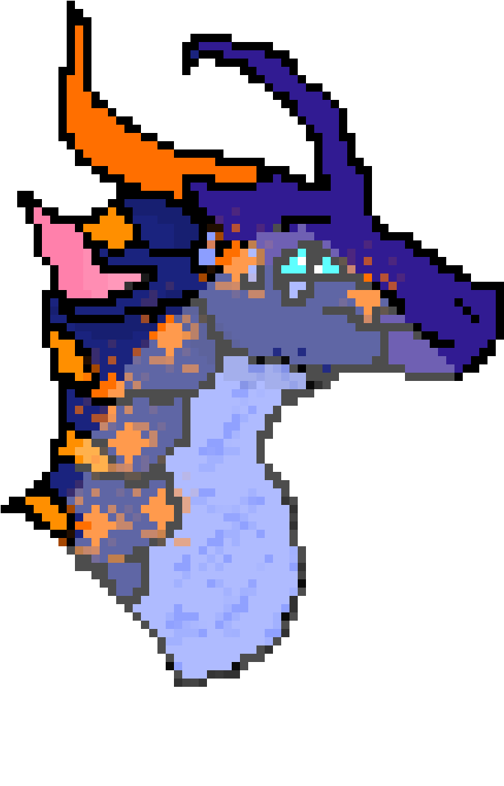 Pixelated Dragon Portrait Wings Of Fire PNG image