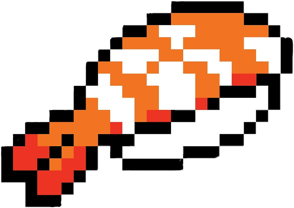 Pixelated Fox Tail PNG image