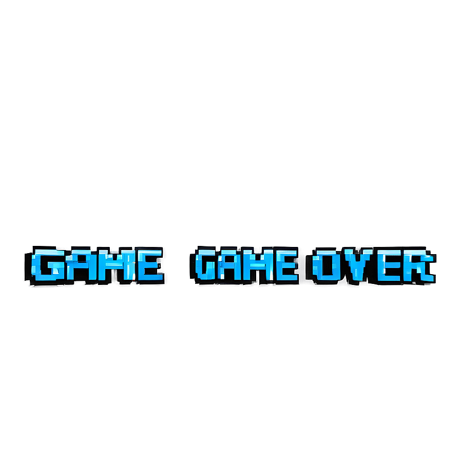 Pixelated Game Over Text Png 58 PNG image