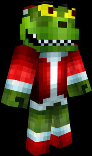 Pixelated Grinch Character PNG image