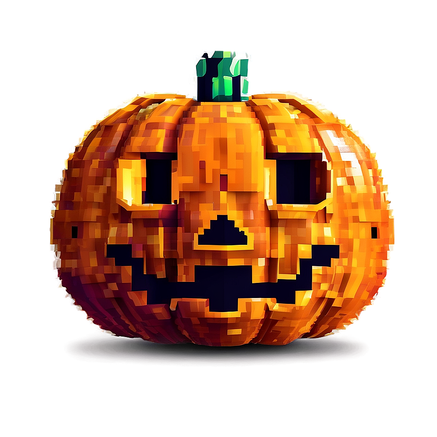 Pixelated Halloween Pumpkin Png Fim31 PNG image