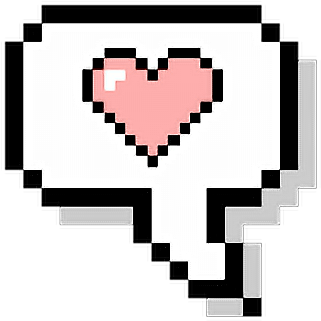 Pixelated Heart Cursor Icon PNG image
