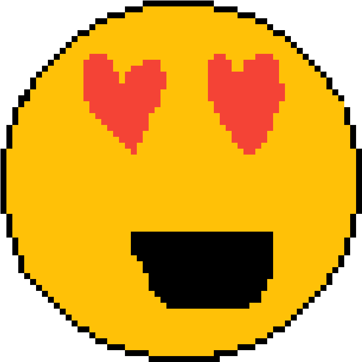 Pixelated_ Heart_ Eyes_ Emoji PNG image
